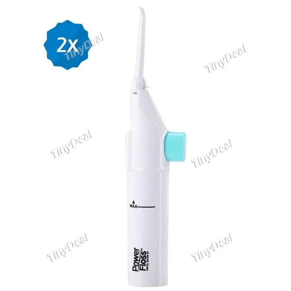 2pcs Portable Power Floss Dental Water Jet Cords Tooth Pick Whitening Cleaner Oral Cavity Irrigator