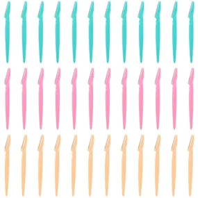 36pcs Women Eyebrow Razor Trimmer Facial Hair Remover Blade Safety Bikini Trimmer Shaper Shaver - Multi