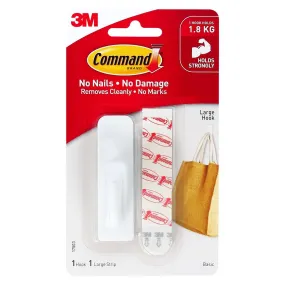 3M Command Large Hook 1 Hook Holds 1.8 Kg
