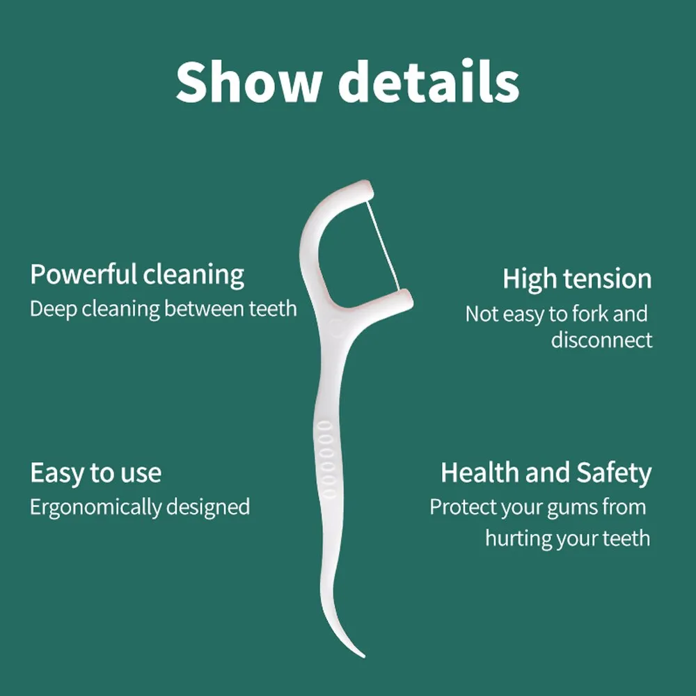 400pcs Dental Floss Picks Disposable Dental Flosser Toothpick with Threads Clean Between Brush for Tooth Floss Brush 0ral irrigator
