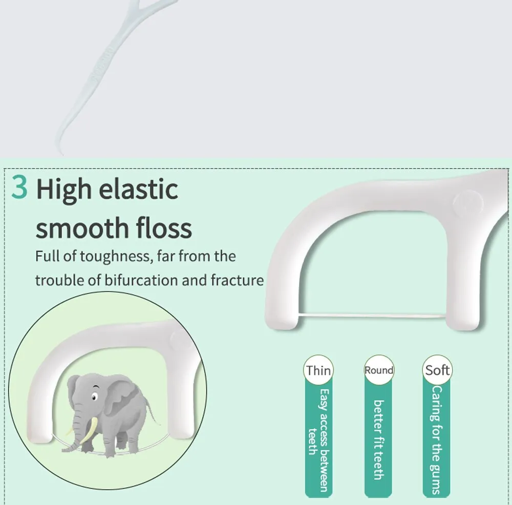 400pcs Dental Floss Picks Disposable Dental Flosser Toothpick with Threads Clean Between Brush for Tooth Floss Brush 0ral irrigator