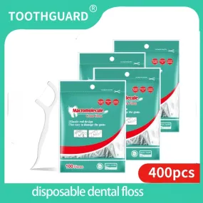400pcs Dental Floss Picks Disposable Dental Flosser Toothpick with Threads Clean Between Brush for Tooth Floss Brush 0ral irrigator