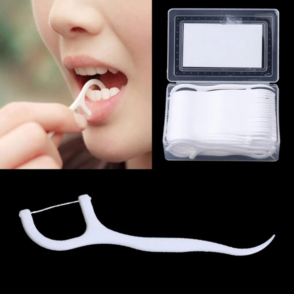 50PCS/Box Dental Floss Interdental Brush Teeth Stick Toothpicks tooth thread Floss For Tooth Clean Oral Care Beauty Tools 0ral irrigator