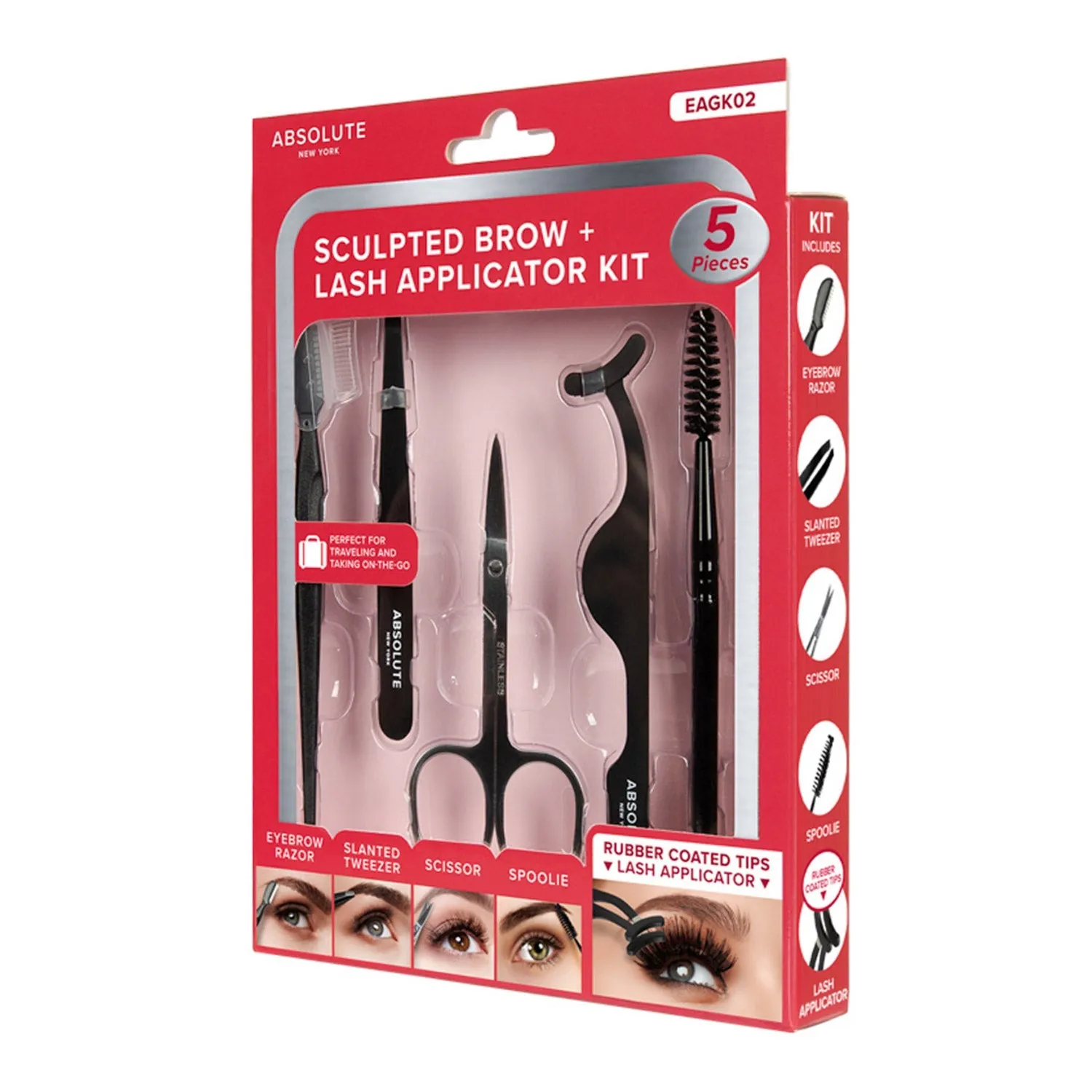 Absolute New York Sculpted Brow n Lash Applicator Kit 5 Pieces