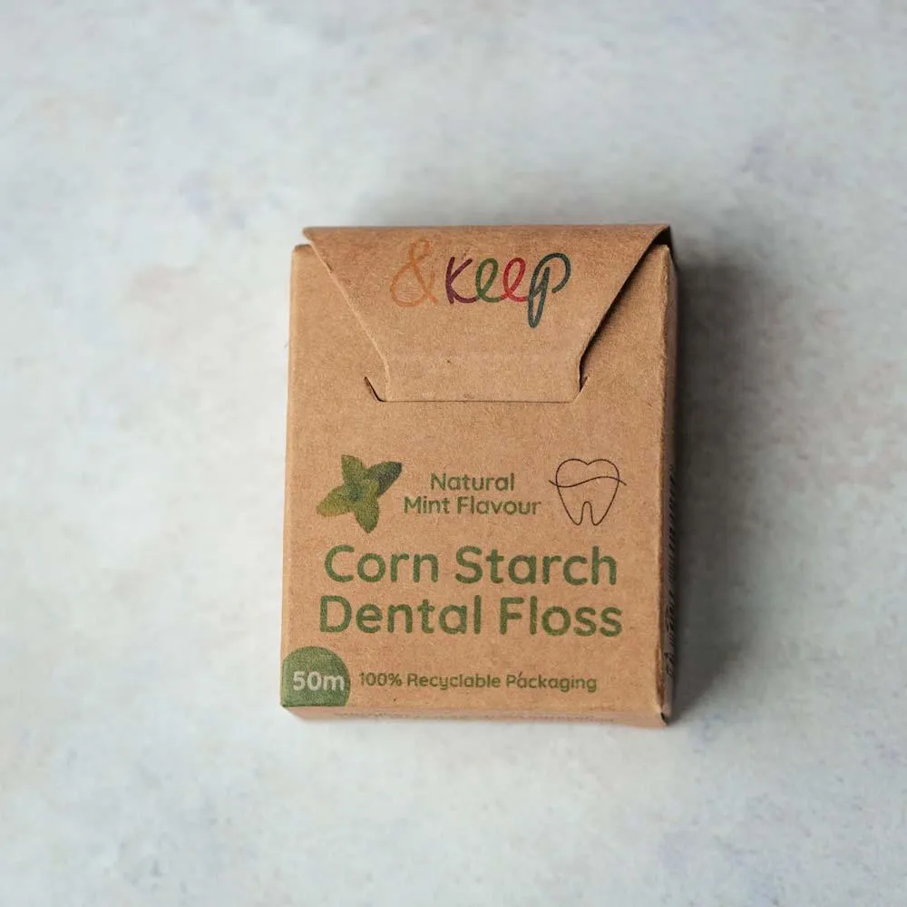 &Keep Vegan Corn Starch Dental Floss - Mint