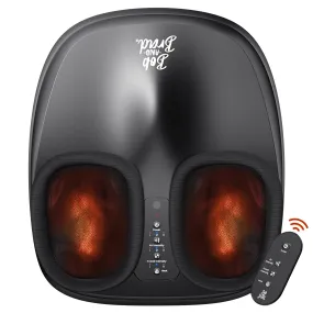 Bob and Brad Lite Foot Massager Machine with Heat and Remote, Shiatsu Deep Kneading, Delivers Relief for Tired Muscles and Plantar Fasciitis, Gifts for Men and Women, Fits Feet Up to Size 12