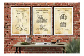 Dentist Patent Collection of 3 Patent Prints - Dentist Gift, Dental Office Wall Decor, Medical Art, Dental Art, Dentist Decor, Dental Tools