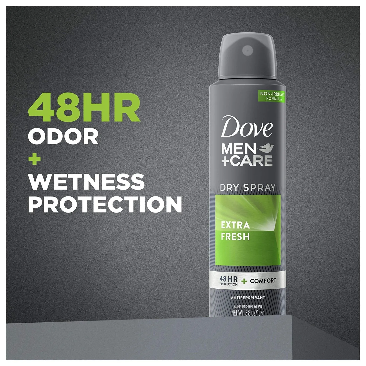 Dove Men Care Extra Fresh Long Lasting Antiperspirant Deodorant Dry Spray, Citrus, 3.8 oz