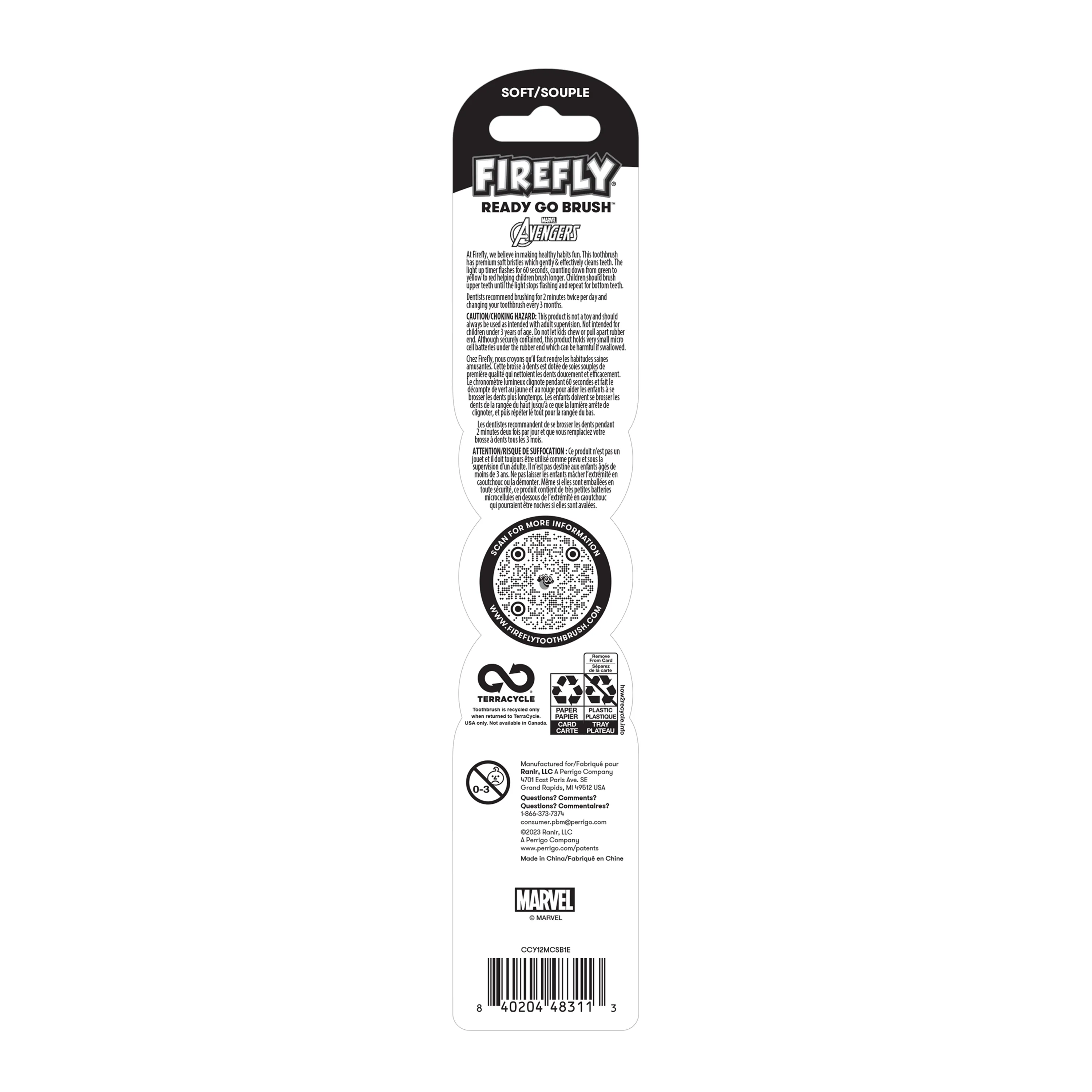 Firefly Ready Go Avengers Light Up Timer Toothbrush, 1 Count