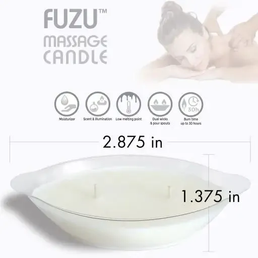 Fuzu Massage Candle Eucalyptus Calm White 4 oz.