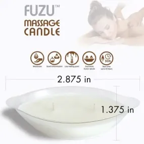 Fuzu Massage Candle Warm Vanilla Sugar White 4 oz.