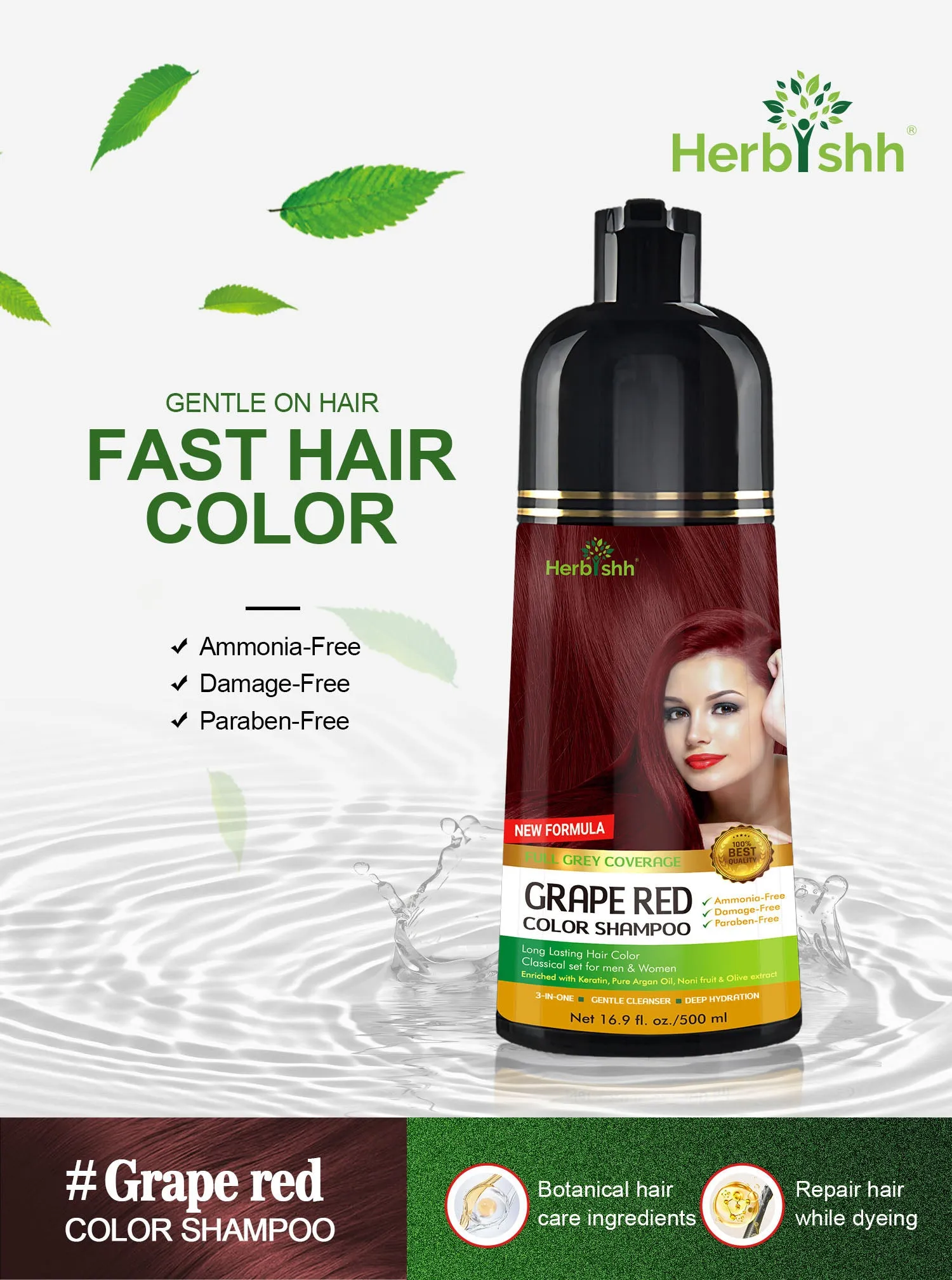 Grape Red Herbishh Color Shampoo