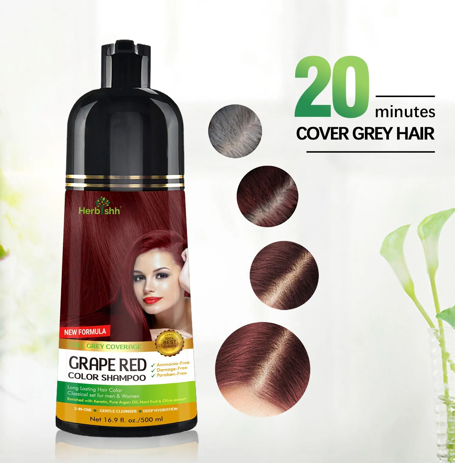 Grape Red Herbishh Color Shampoo