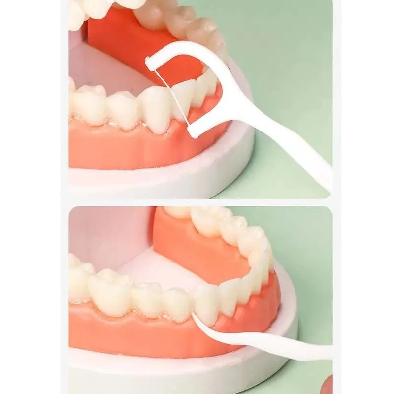 High-Tension Dental Floss Sticks: Plaque Removal on-the-go