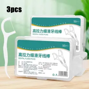 High-Tension Dental Floss Sticks: Plaque Removal on-the-go