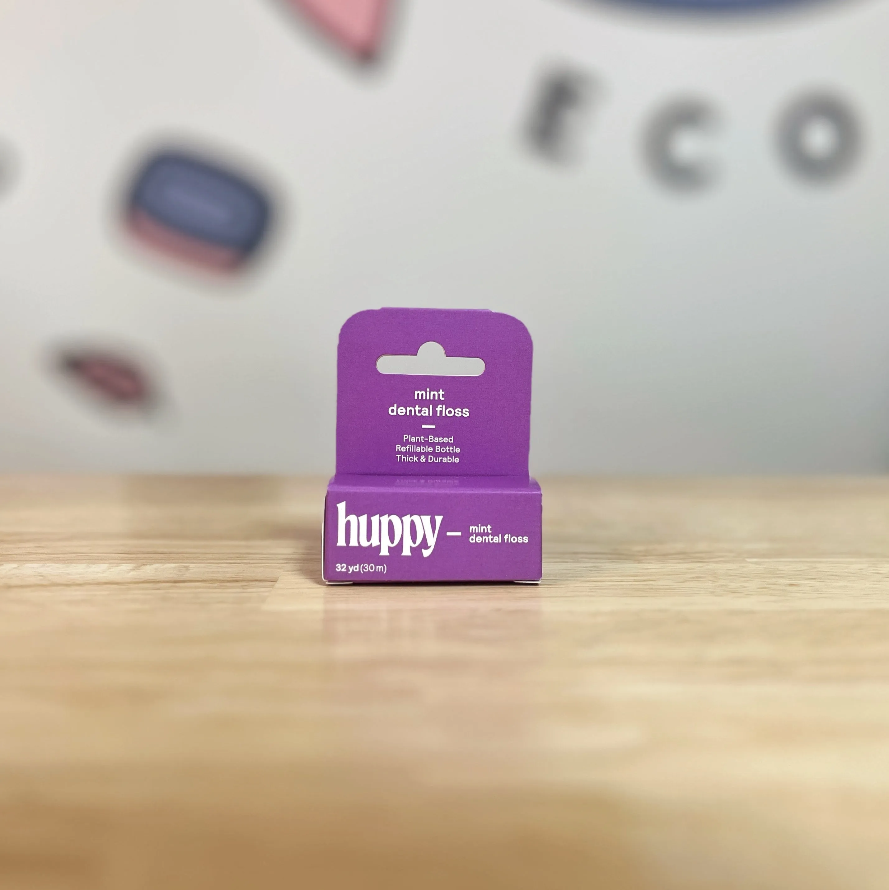 Huppy Vegan Dental Floss in Container