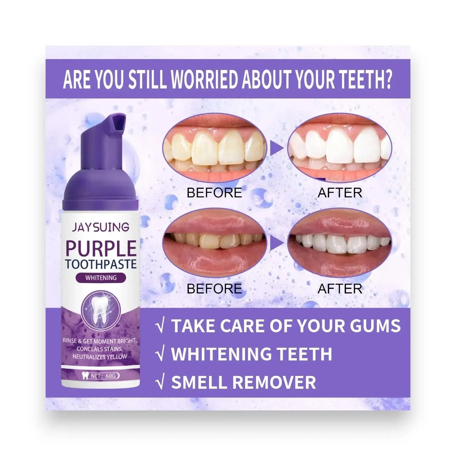 Jaysuing Purple Toothpaste 60g