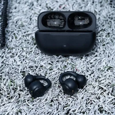 JLab Flex Open-Ear True Wireless Bluetooth Earbuds - Sleek Black