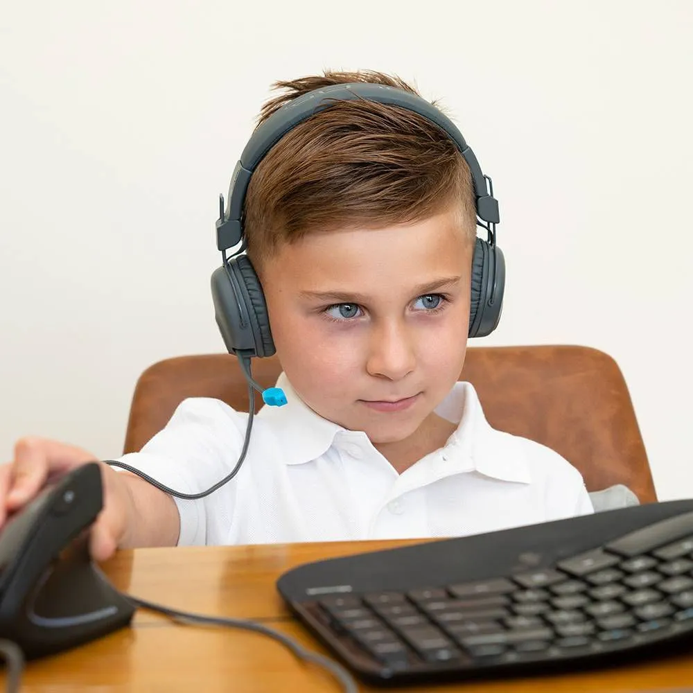 JLab JBuddies Learn Wired Kids Headphones - Gray/Blue