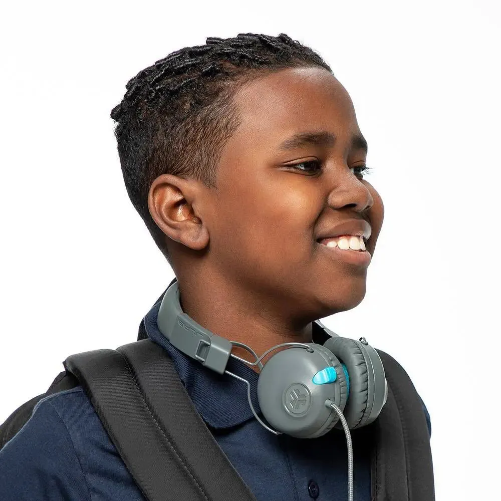 JLab JBuddies Learn Wired Kids Headphones - Gray/Blue