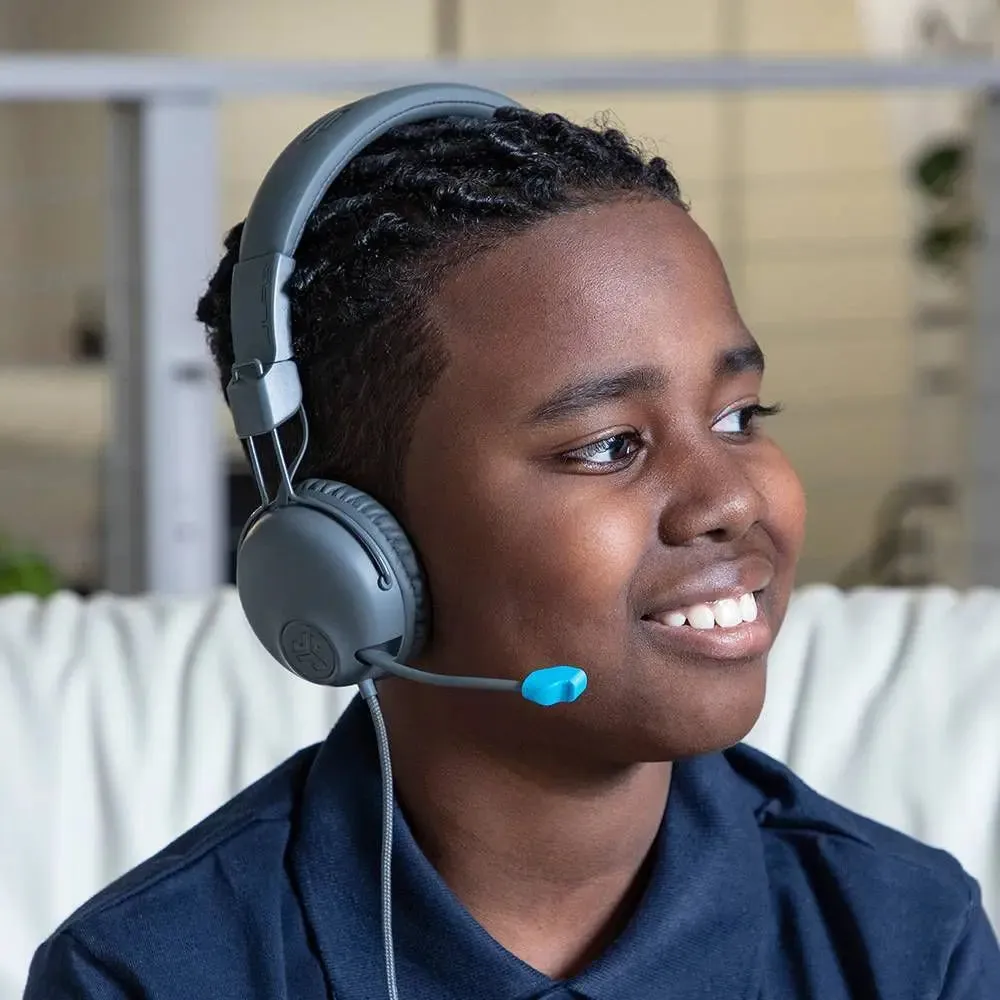 JLab JBuddies Learn Wired Kids Headphones - Gray/Blue