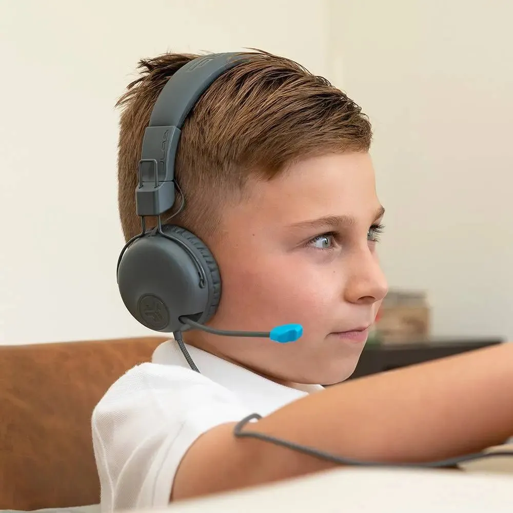 JLab JBuddies Learn Wired Kids Headphones - Gray/Blue