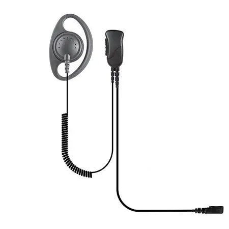 Lapel Mic with D-Shape Ear Hanger for Motorola FV300R, MR355R & T5300 Series Portables