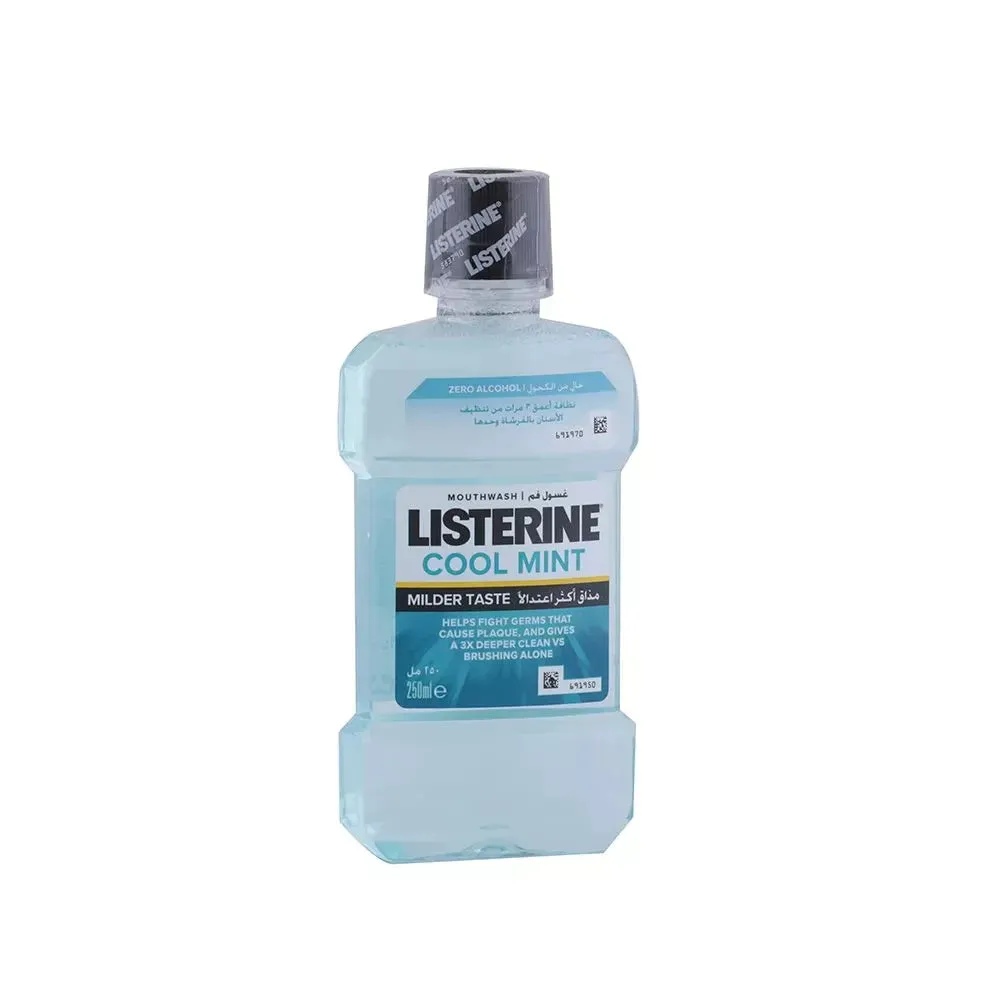 Listerine Zero Alcohol Cool Mint Milder Taste Mouthwash 250ml