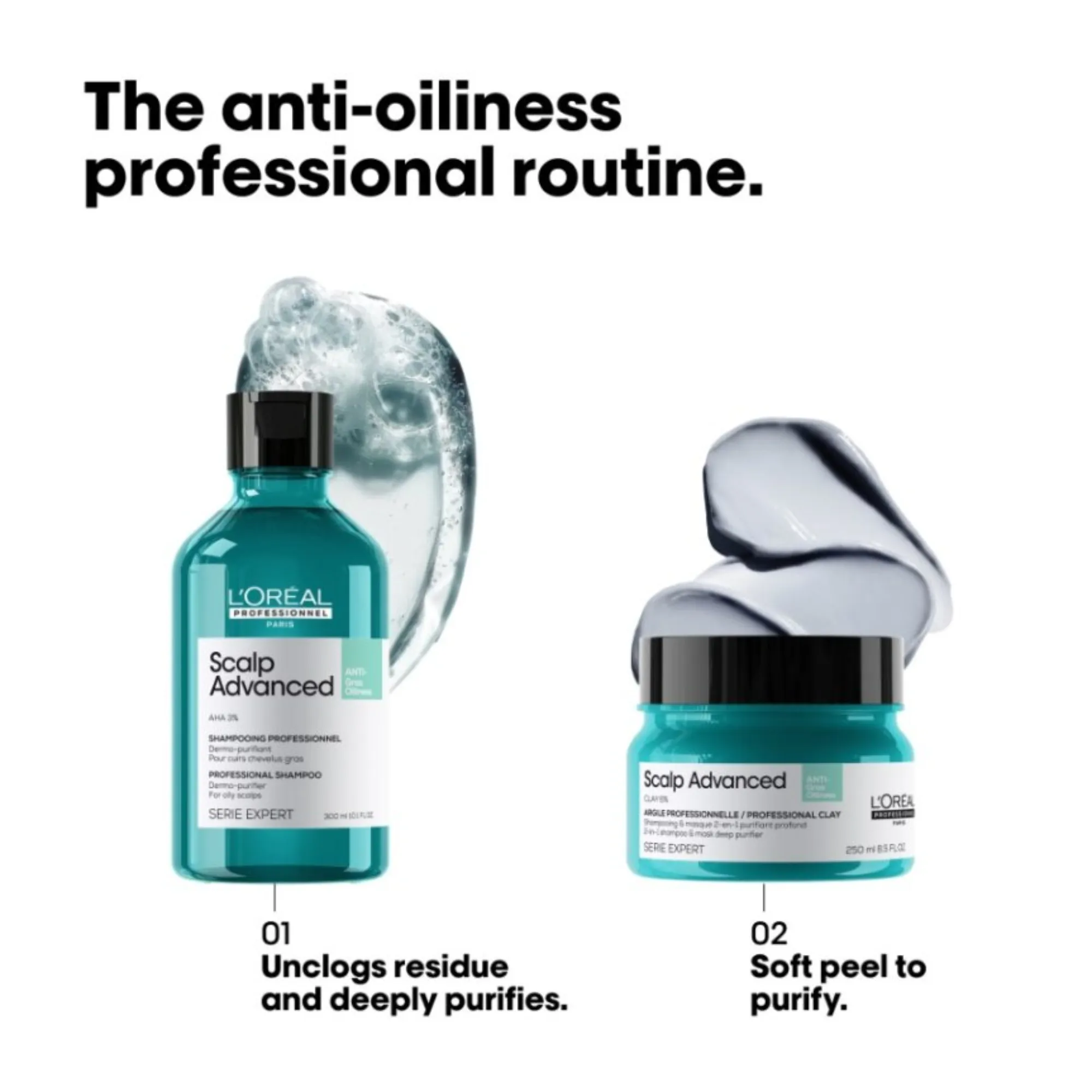 L'Oreal Professional Serie Expert Scalp Advanced Anti-Oiliness 2-in-1 Deep Purifier Clay 250ml