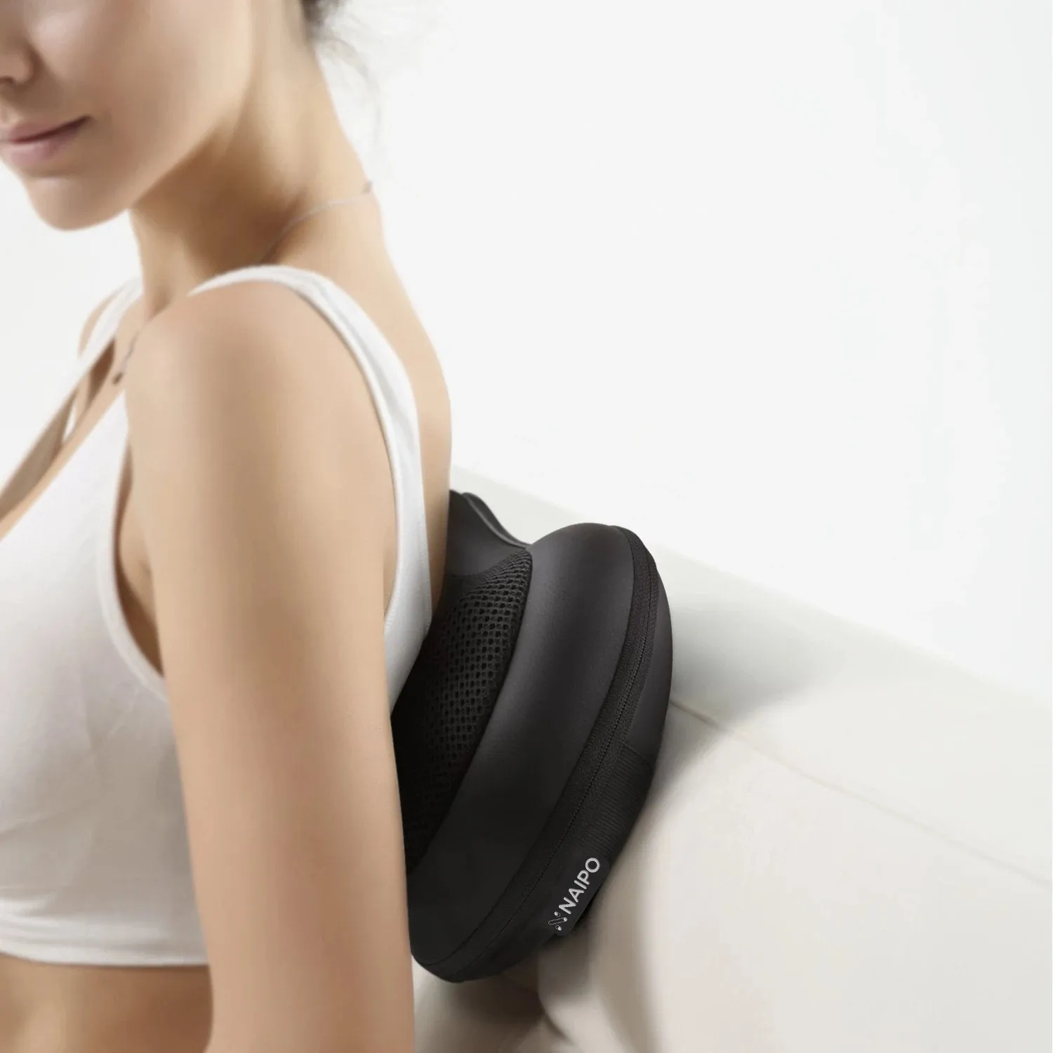 Naipo Back and Neck Shiatsu Massage Pillow Deep Tissue Kneading Massage to Relief Shoulder Muscles