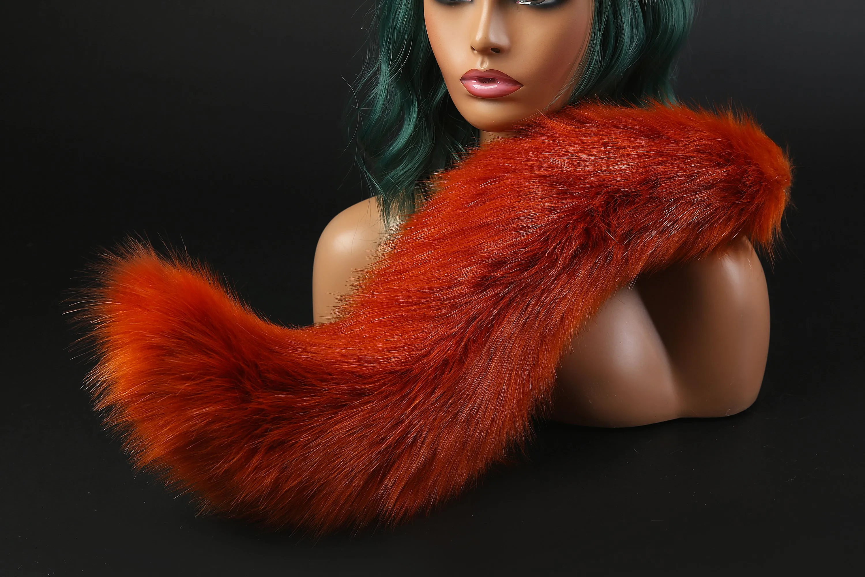 orange fox tail plug and ear neko ear and tail set neko cosplay anime wolf tail buttplug and ear kitten ear and tail plug mature