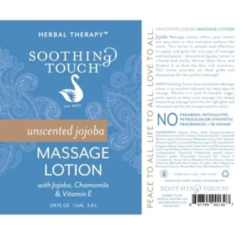 Soothing Touch Unscented Jojoba Massage & Spa Therapy Lotion - 64 Fl Oz