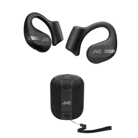 Special Bundle JVC Open Ear "Nearphones" Black   FREE Wireless Speaker