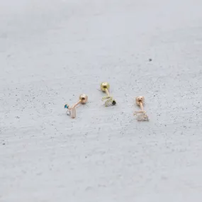 Tapered sector Piercing (small/ single) - 14K/ 18K Gold