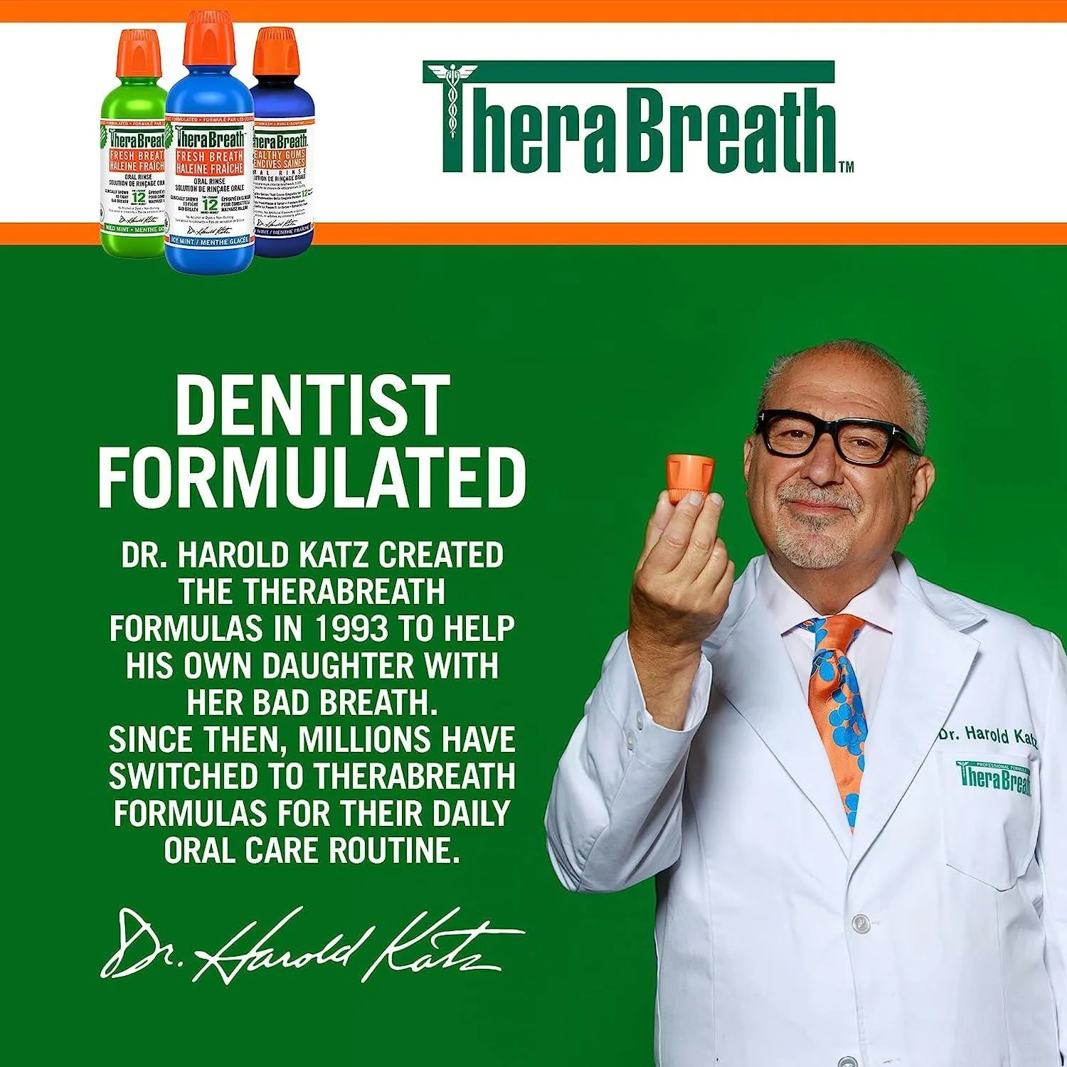 Thera Breath Fresh Breath Oral Rinse - Icy Mint