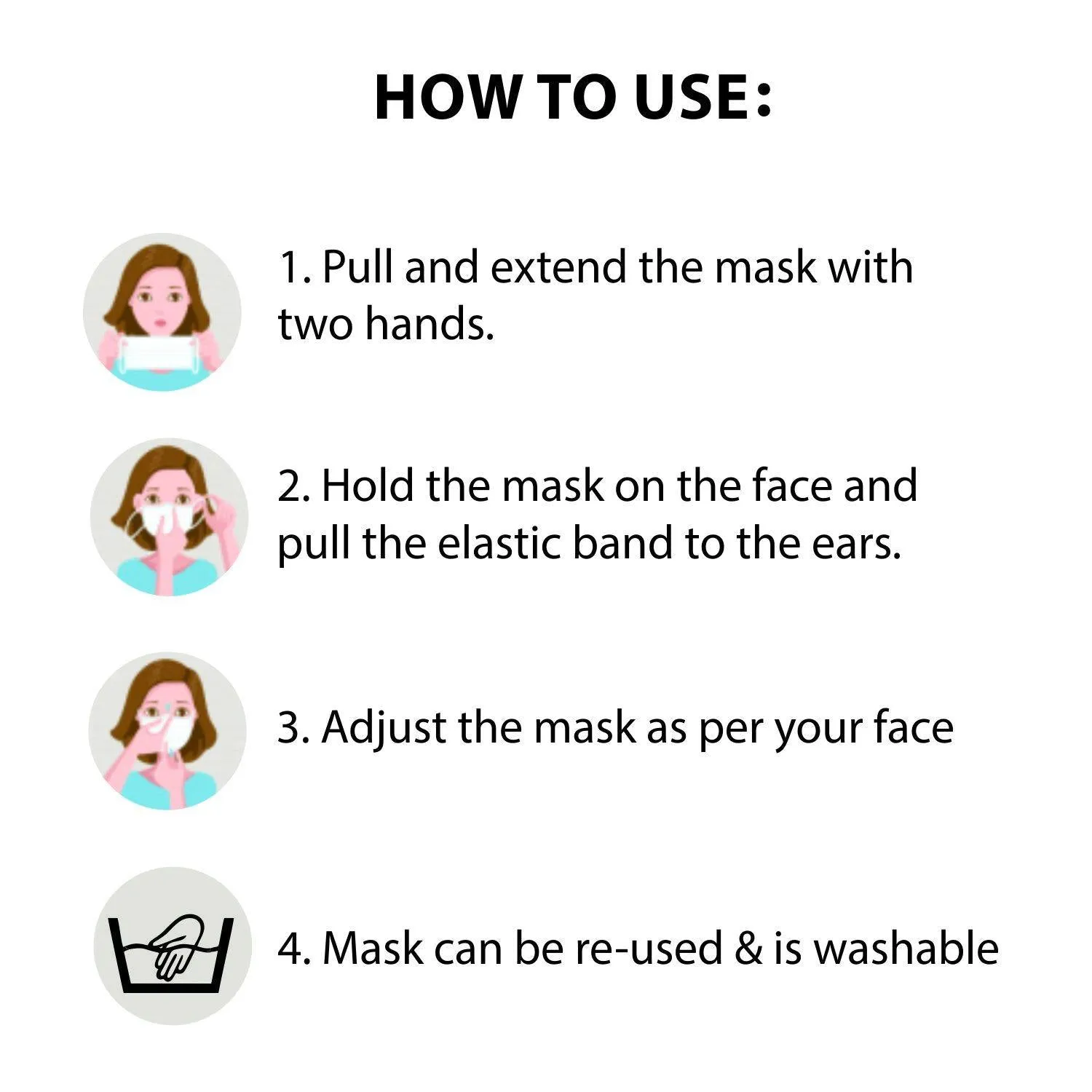 Women's Printed Cotton Face Mask  - Pack of 3